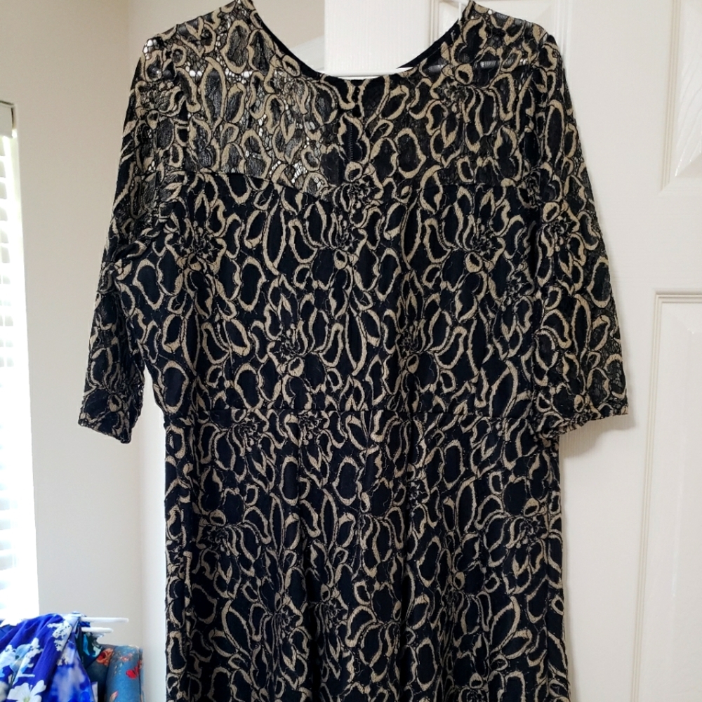 Black & Gold Sequin Dress